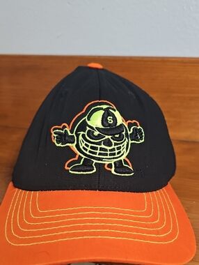Syracuse Black and Orange Baseball Cap with Neon Green Mascot